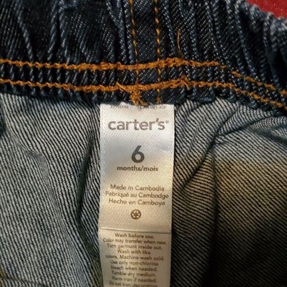 Carter's Infant Boy's Jeans with Garanimal Plaid Onesie Size 6M - Picture 9 of 9